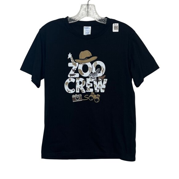 Port & Company Zoo Crew Graphic Tshirt Boys Large Black - Picture 1 of 8